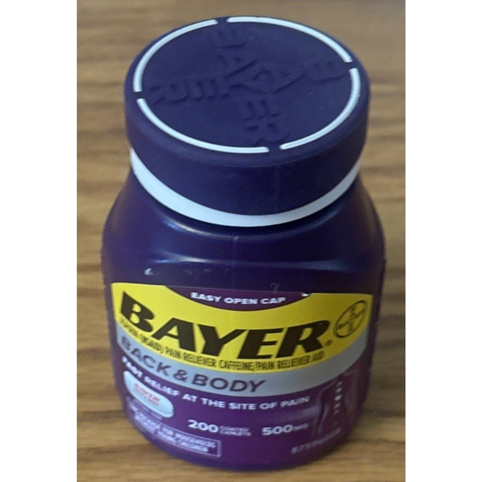 BAYER Back & Body Aspirin Pain Reliever Fast Relief 500 mg 200 Coated Caplets