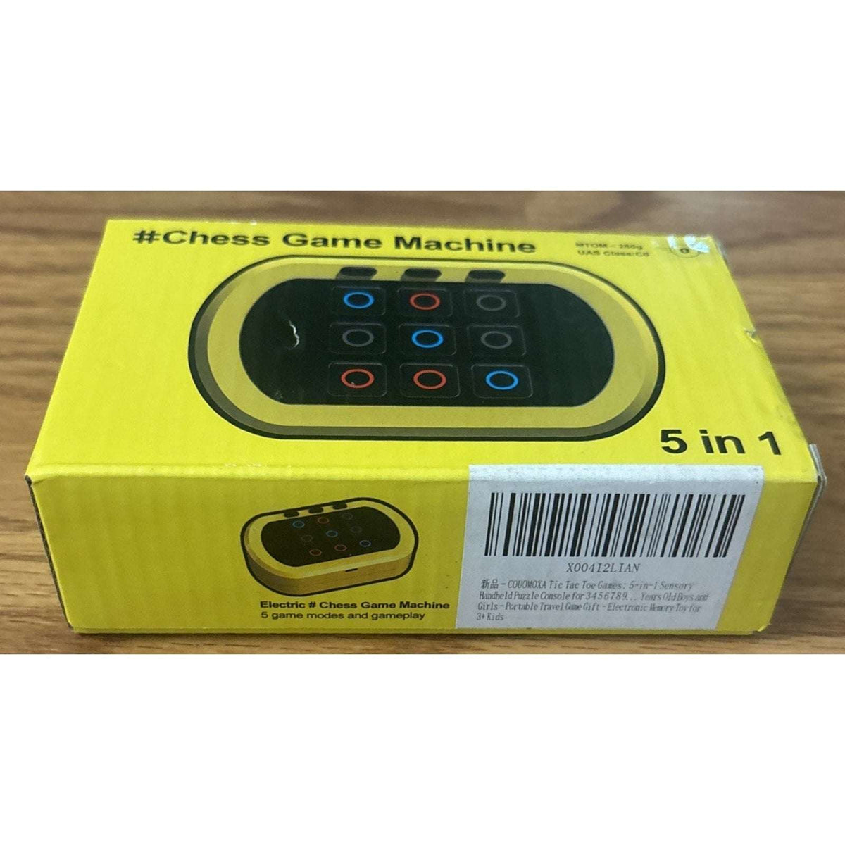 Electronic Tic-Tac-Toe 5-in-1 Games Rechargeable Handheld Console Ages 6-12