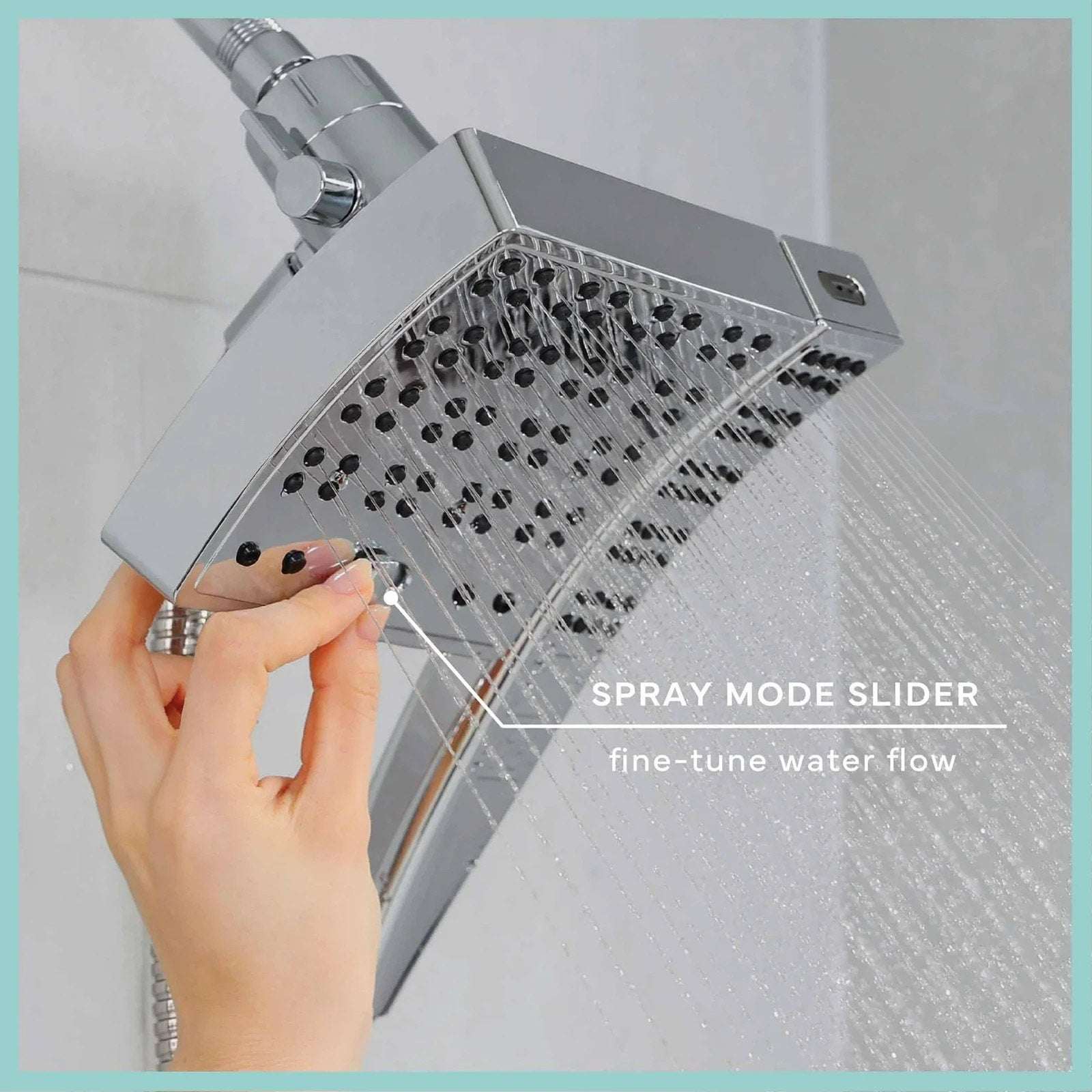 SEVENTY 3 Spray Setting Dual Combo Fixed and Handheld Showerhead in Chrome
