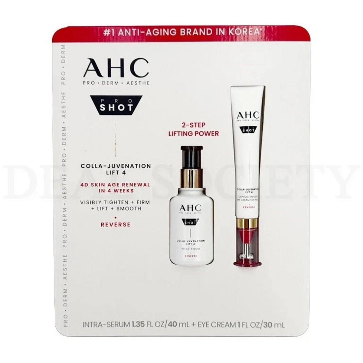 AHC Pro Shot Colla Juvenation Lift 4 Duo Serum Eye & Face Cream 40ml/30ml