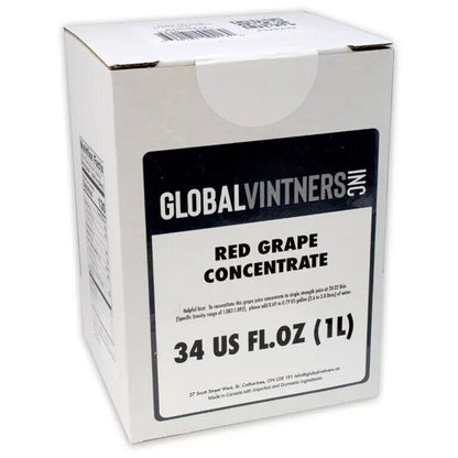 Global Vintners Inc Red Grape Concentrate 1 Liter / 34 US FL. OZ for Wine Making