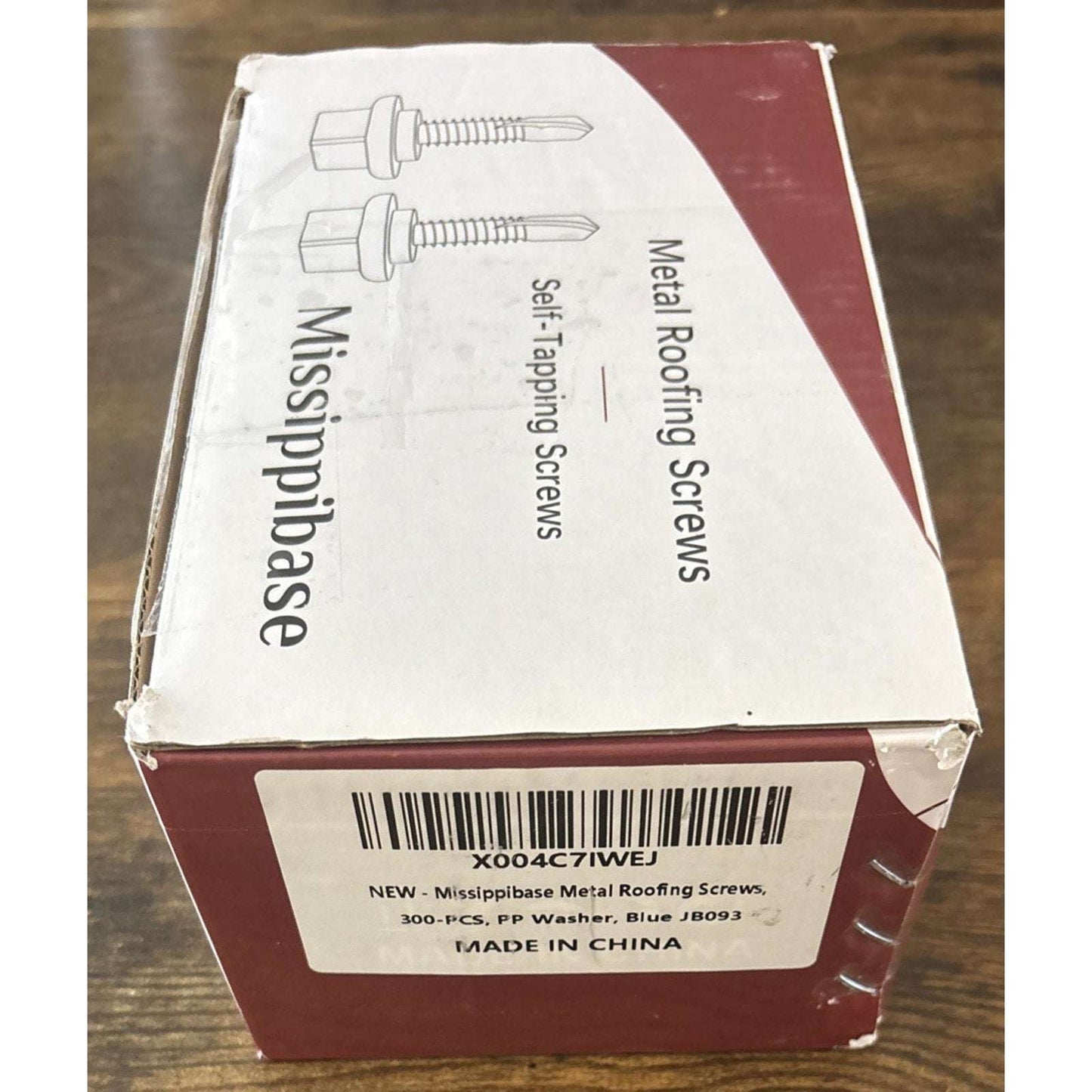 Self-Tapping Metal Roofing Screws #10 × 1 Inch, 300 PCS, Blue Painted Hex Head