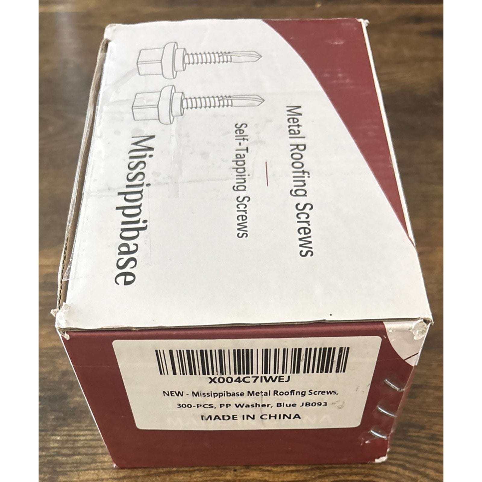 Self-Tapping Metal Roofing Screws #10 × 1 Inch, 300 PCS, Blue Painted Hex Head