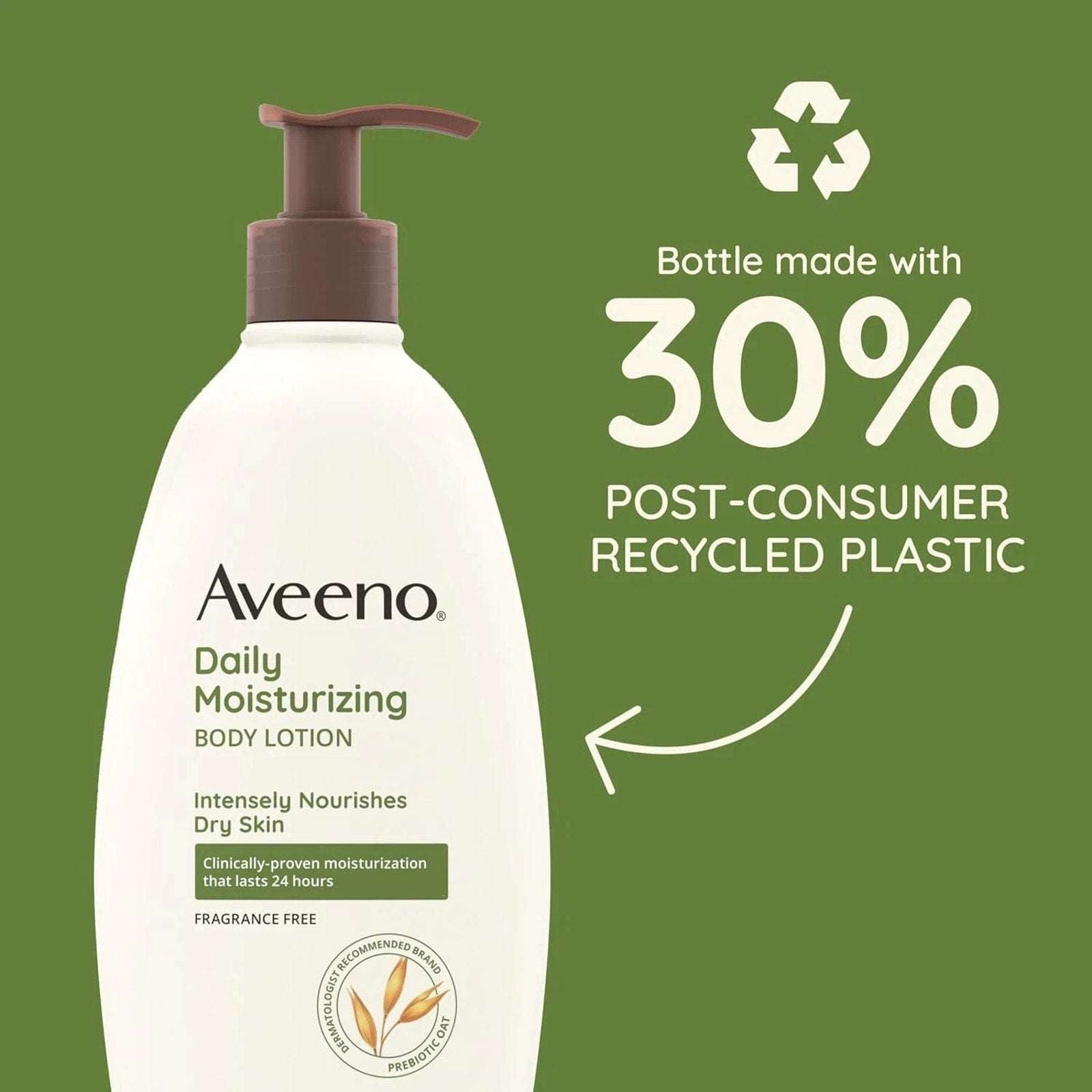 Aveeno Daily Intense Moisturizing Body Lotion w/ Prebiotic Oat - 12 fl oz - NEW
