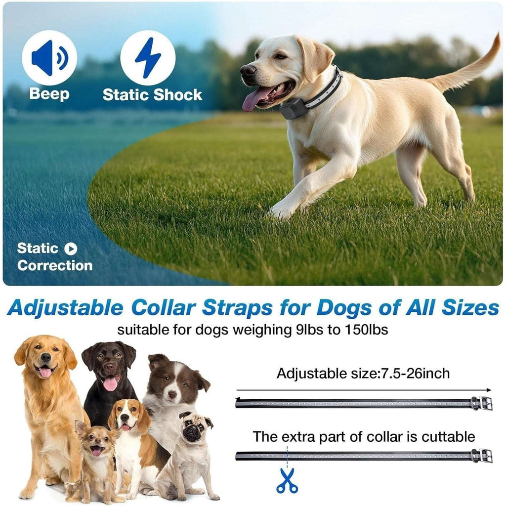 2 Dog Electric Fence InGround Pet Containment System Waterproof Training Collars