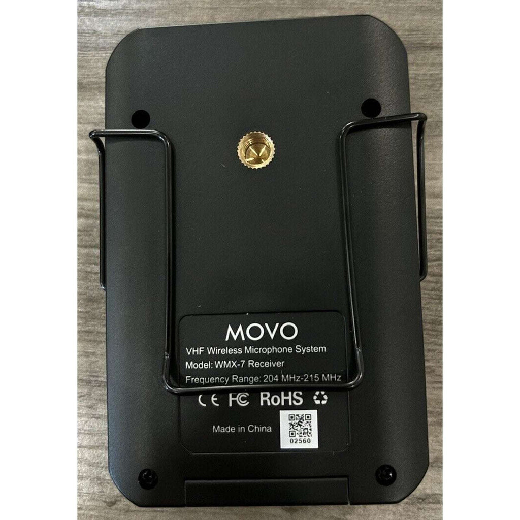 Movo 12-Channel VHF Wireless Receiver for WMX-7 Microphone System WMX-7-RX