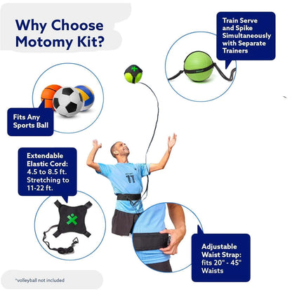 Volleyball Training Aid MasterKit VolleyPal Solo Trainer - Serve, Spike & Set