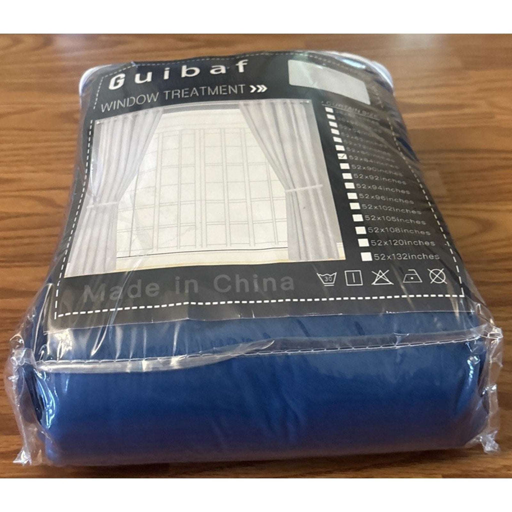 Blue Velvet Curtains 52" W x 84" L 2 Panels, Grommets, Blackout Room Darkening