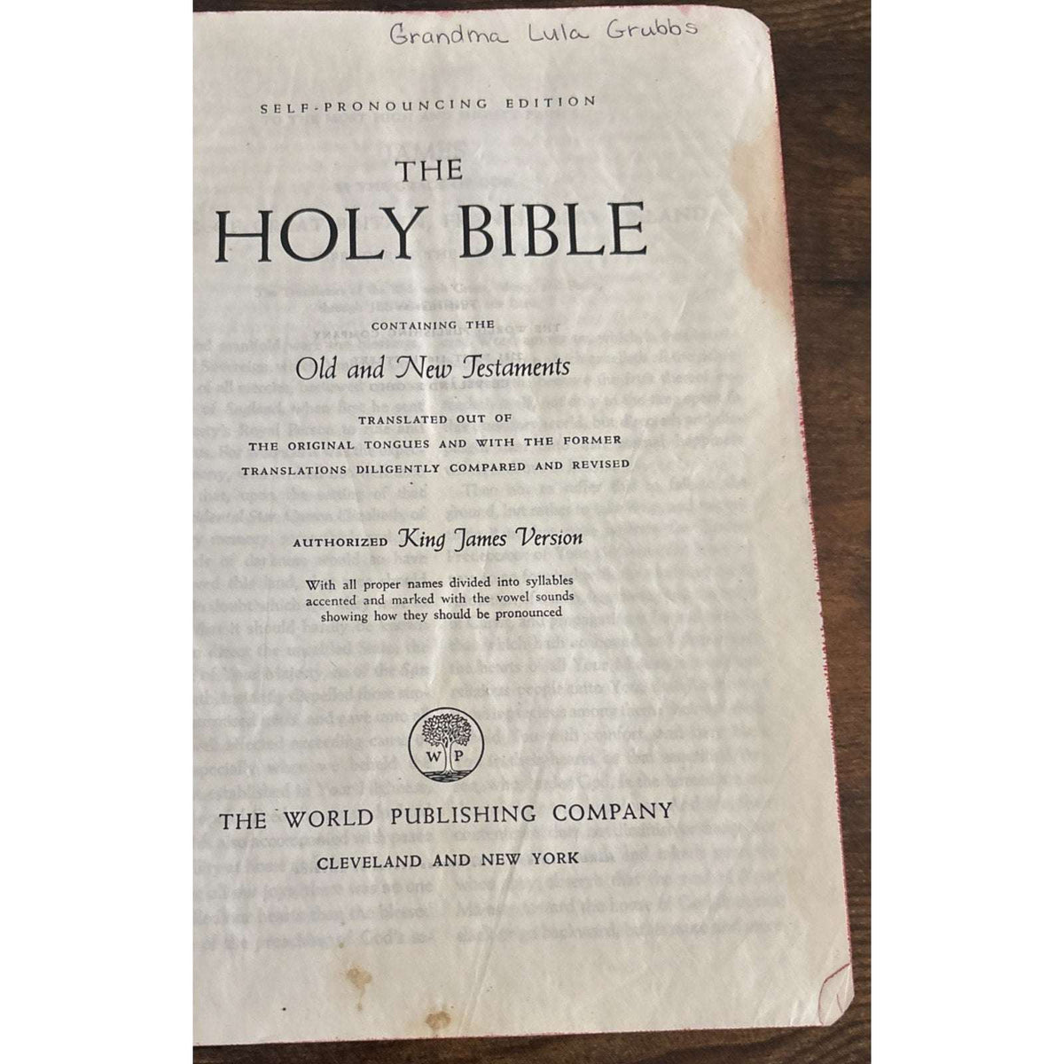 Vintage Holy Bible KJV Red Letter Edition Black World Publishing Large Print