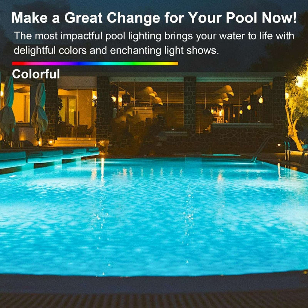 70W/80W RGBW LED Pool Light Bulb Color Changing 120V E26 Inground Above w/Remote