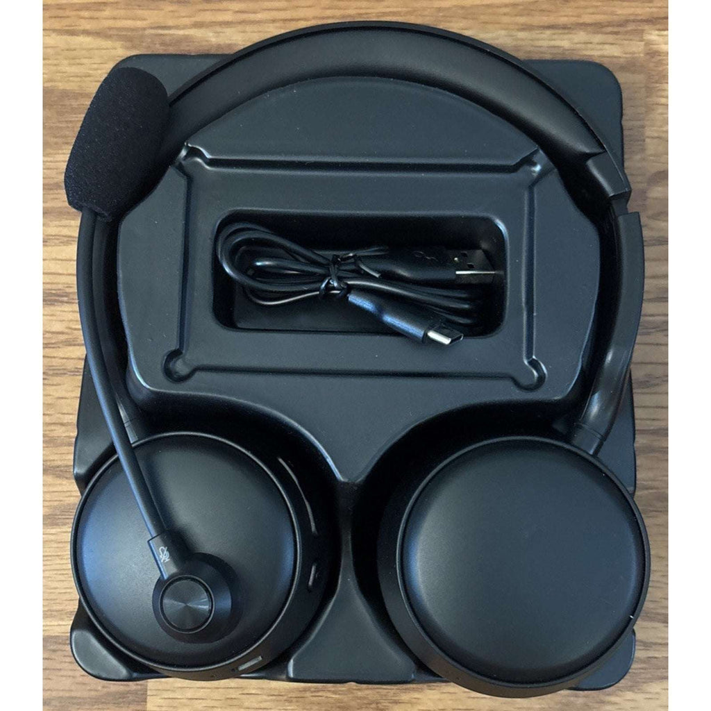 LEVN Bluetooth Headset w/ Microphone, Ai Noise Cancelling Dual Connection CT003