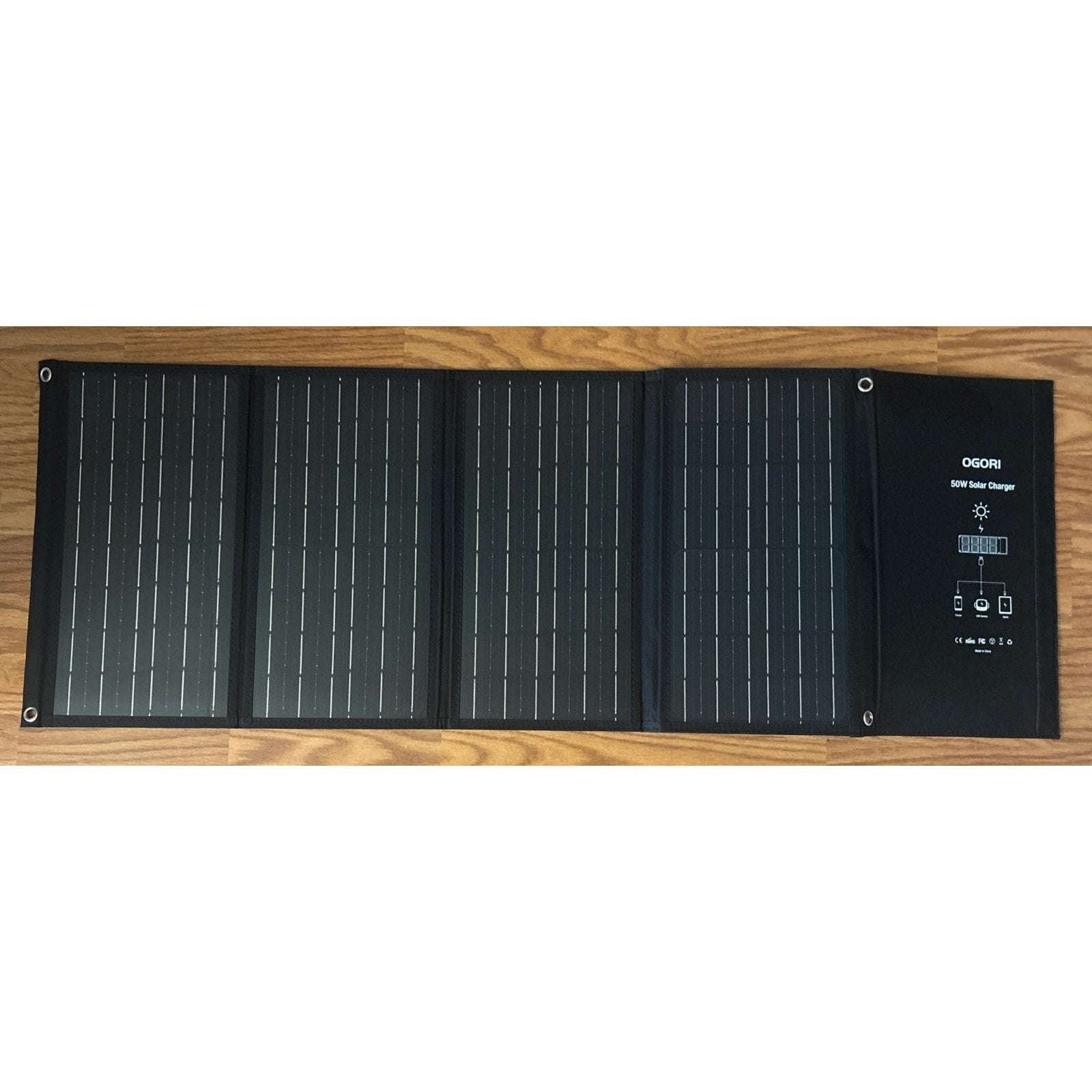 OGORI Portable Foldable High Efficiency 50W Solar Panel Smart Charger Waterproof