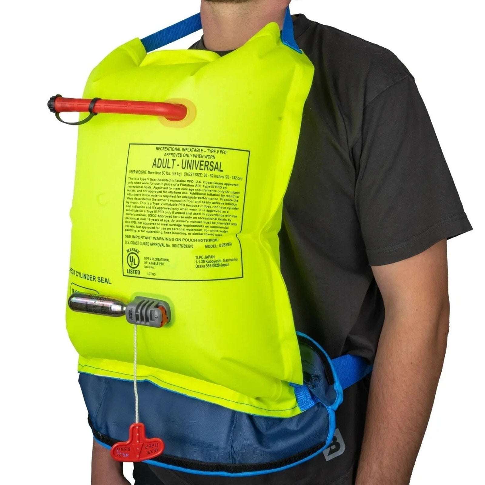 Bluestorm CIRRO 16 Manual Inflatable Belt Pack USCG Approved Type V PFD, Teal