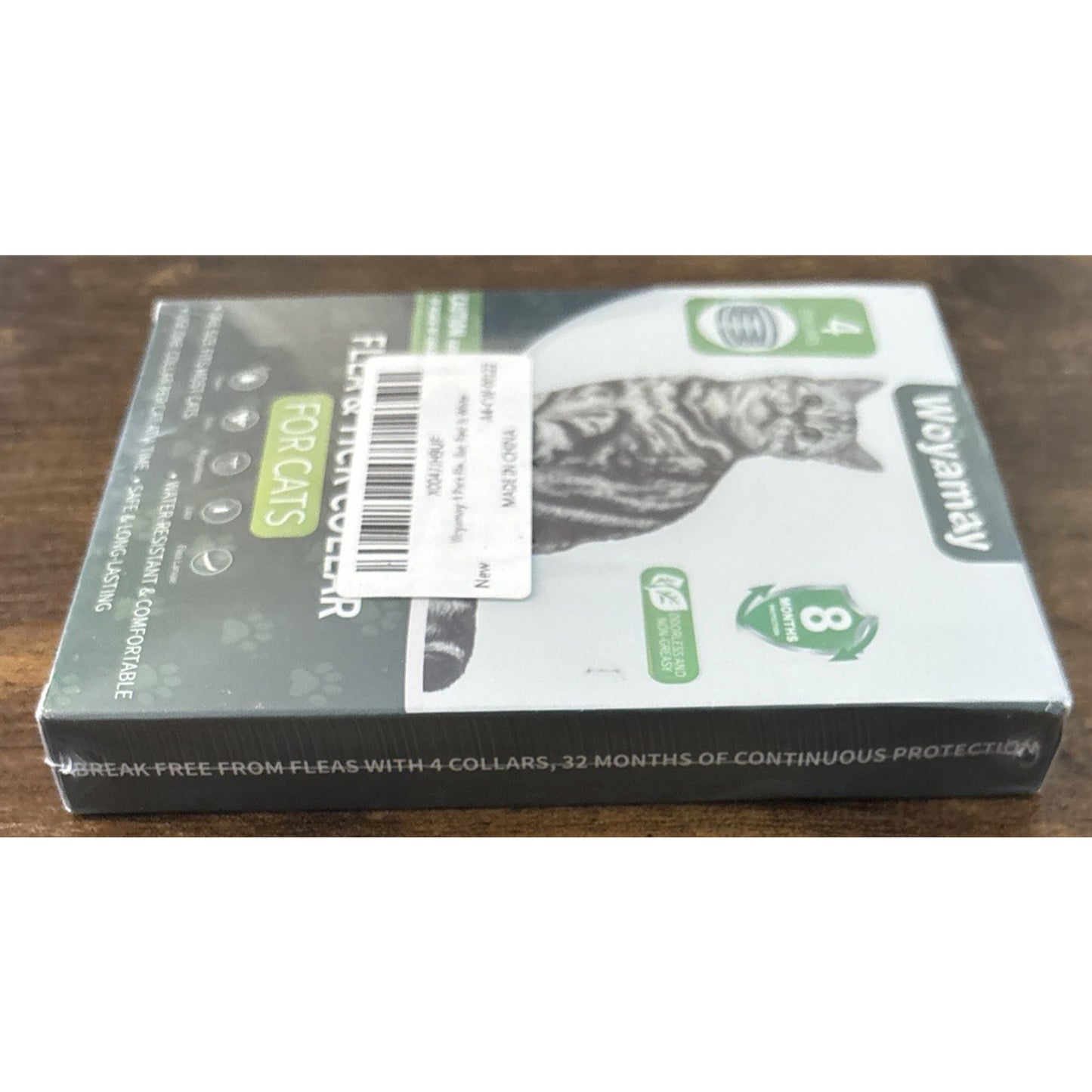 4PK Cat Flea & Tick Prevention Waterproof 32 Month Protection for Cats 12 Weeks+