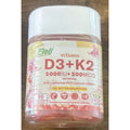 Eleli D3 K2 5000IU + 200MCG w/ Liposomal AKG Calcium 100MG Sugar Free 90 Gummies