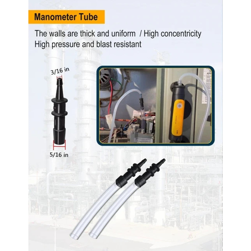 ZIBOO JL3MN Manometer Probe Kit for Klein Tools ET180 Digital Manometer w/ Case