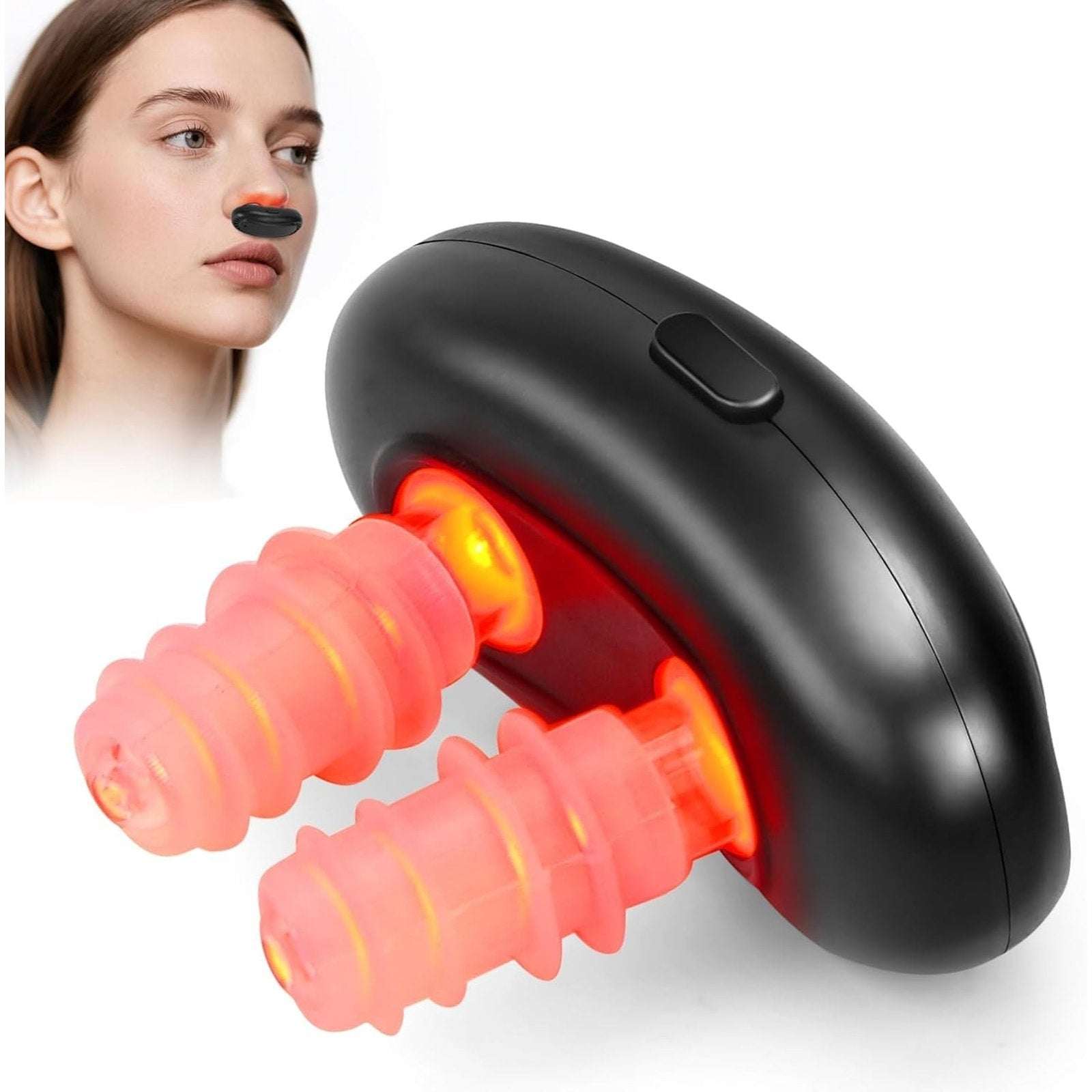 Red Light Nasal Therapy Device, 3 Modes Rechargeable for Dry Nose, Colds & Sinus