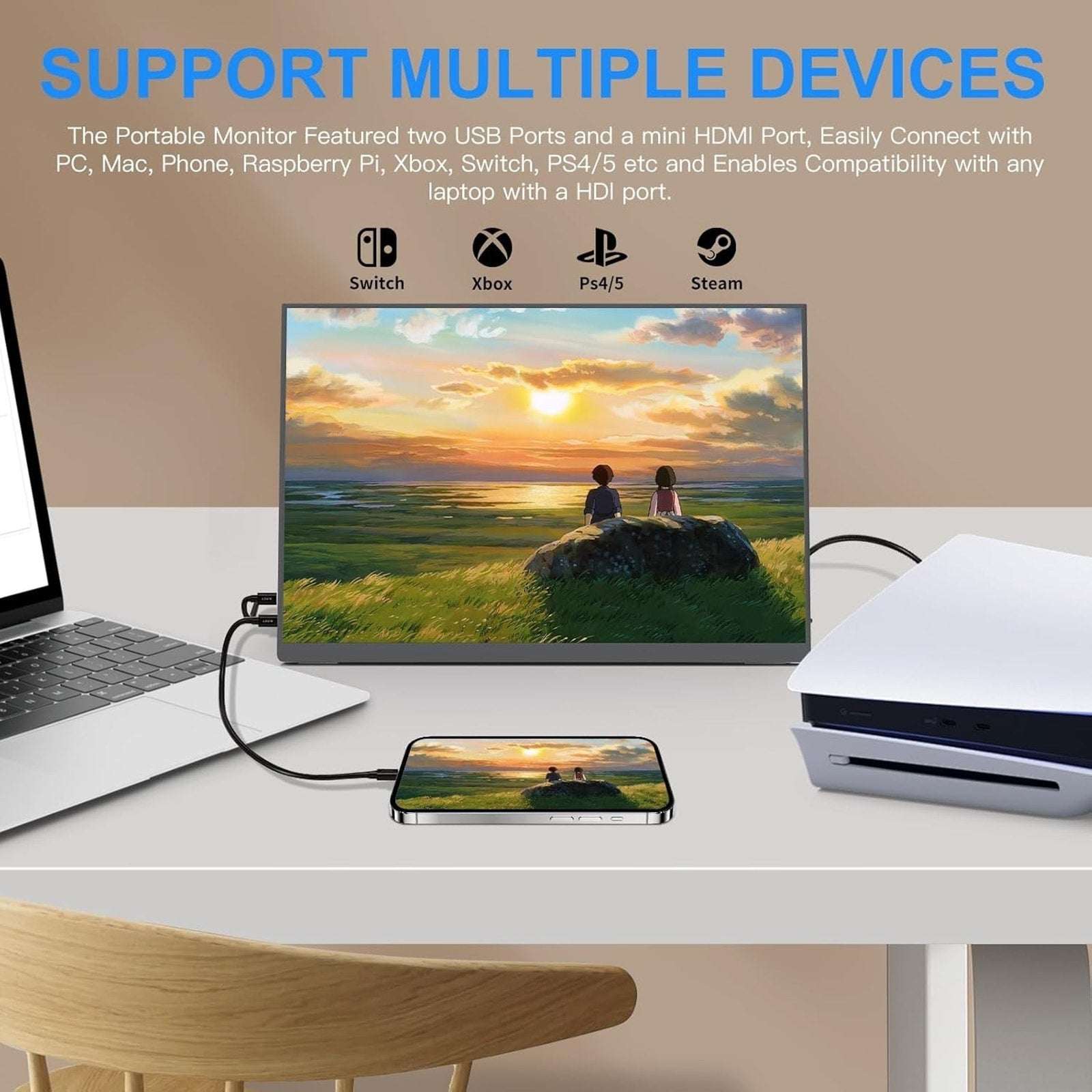 ALOLG HDMI Potable Monitor 10.5 Inch Screen IPS Panel 1920X1280 Model S1