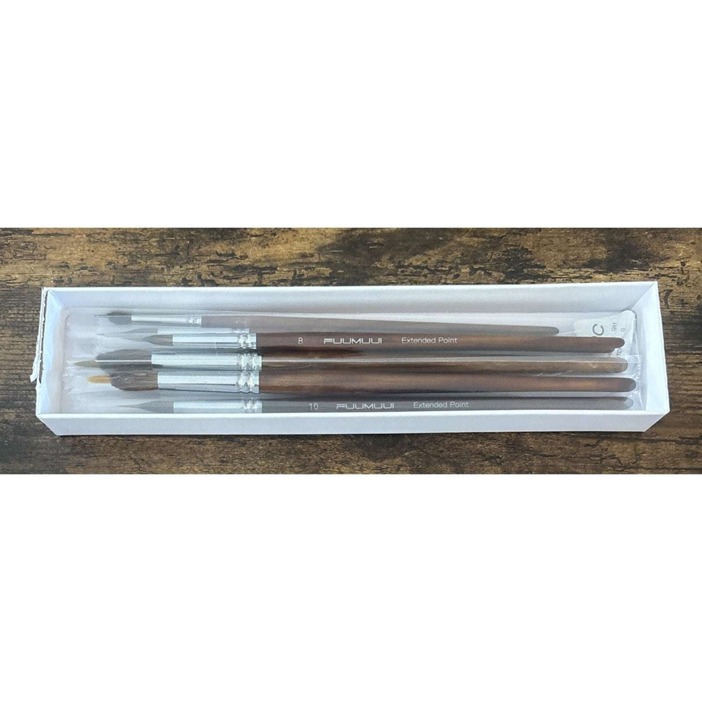 Fuumuui 6Pc Needle Point Brushes Professional Watercolor Brush Set
