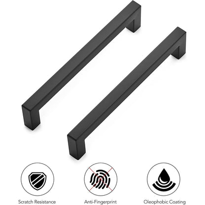 33 Ravinte 7.38" Square Cabinet Drawer Pull Handles Matte Black Stainless Steel