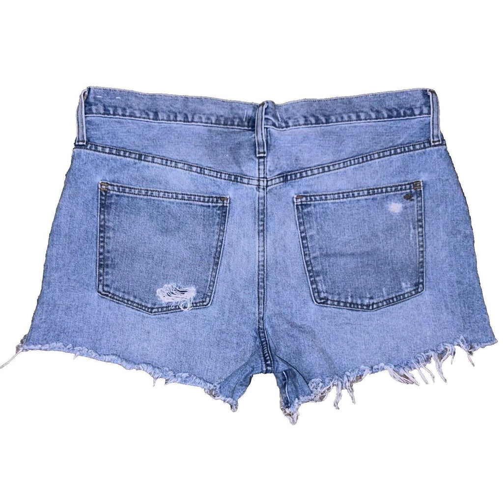 MADEWELL The Perfect Jean Short Destroyed Cut Off Denim Shorts Size 32
