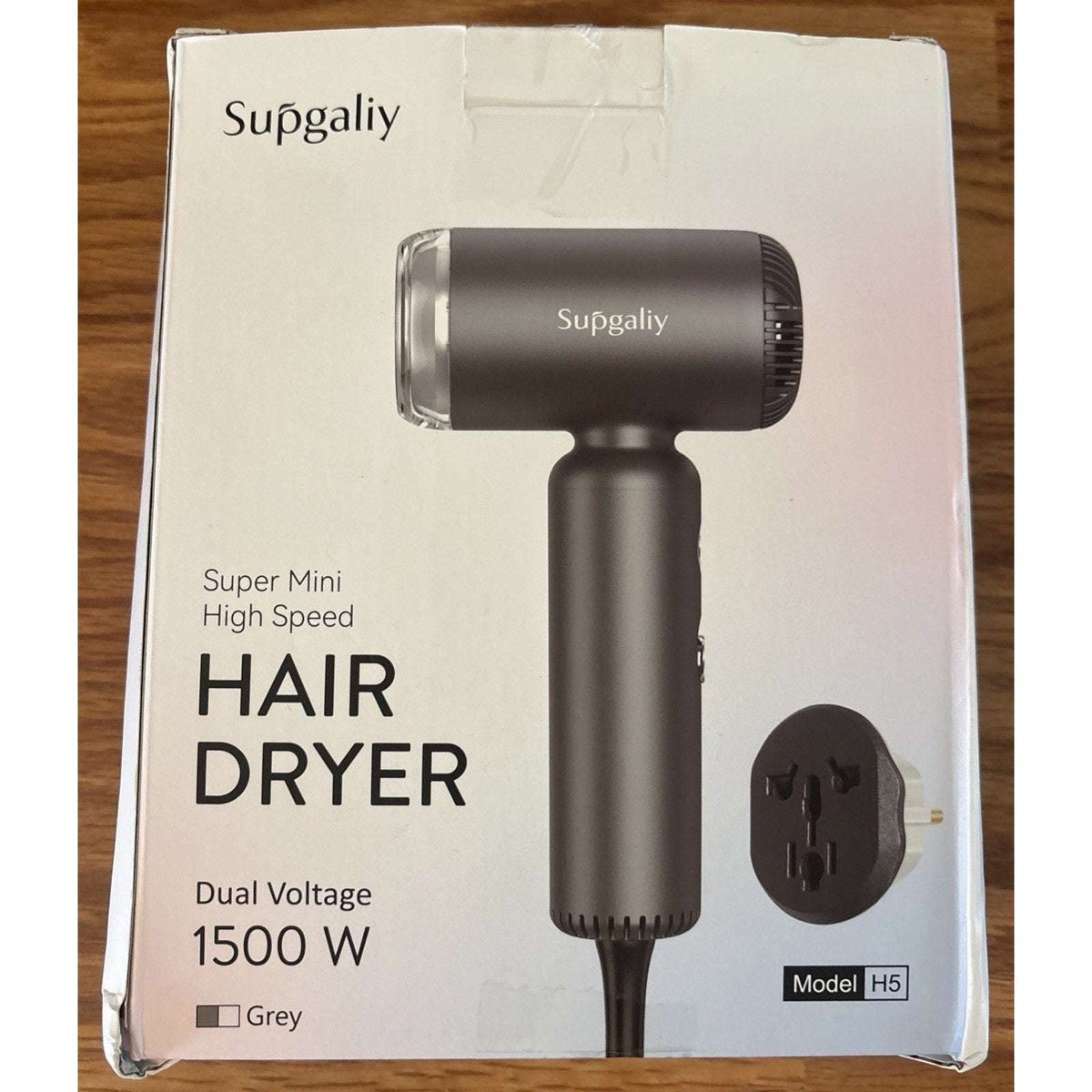 Supgaliy H5 1500W High Speed Dual Voltage Mini Hair Dryer 2 Speeds 4 Temperature