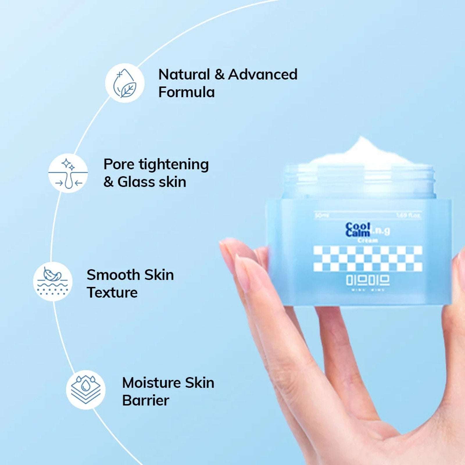 3-Pack MIMU MIMU Cooling Calming Moisturizer 10x Hyaluronic Acid Tighten Smooth