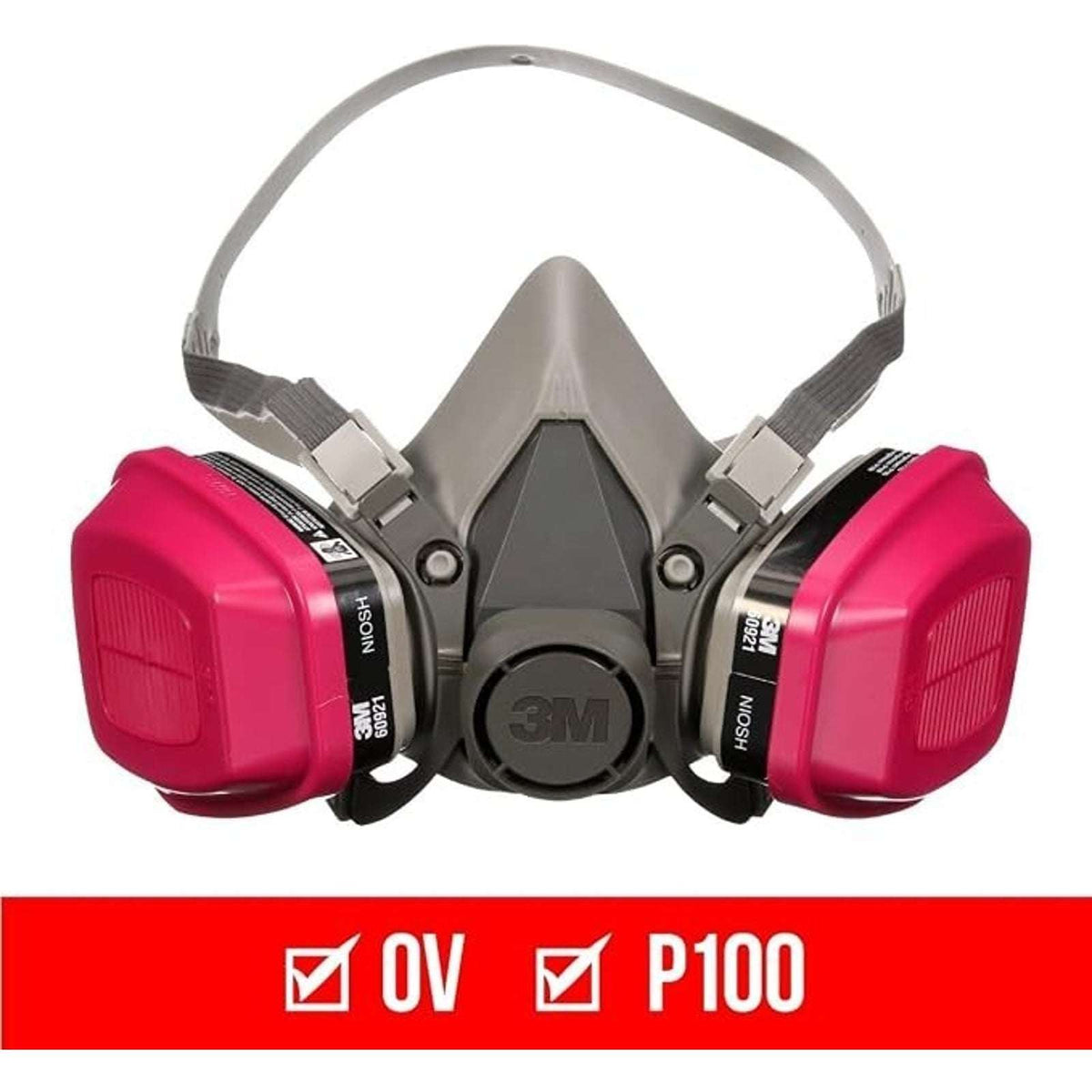 3M 65021 Performance Multi-Purpose Half Face Reusable Respirator OV/P100 Medium