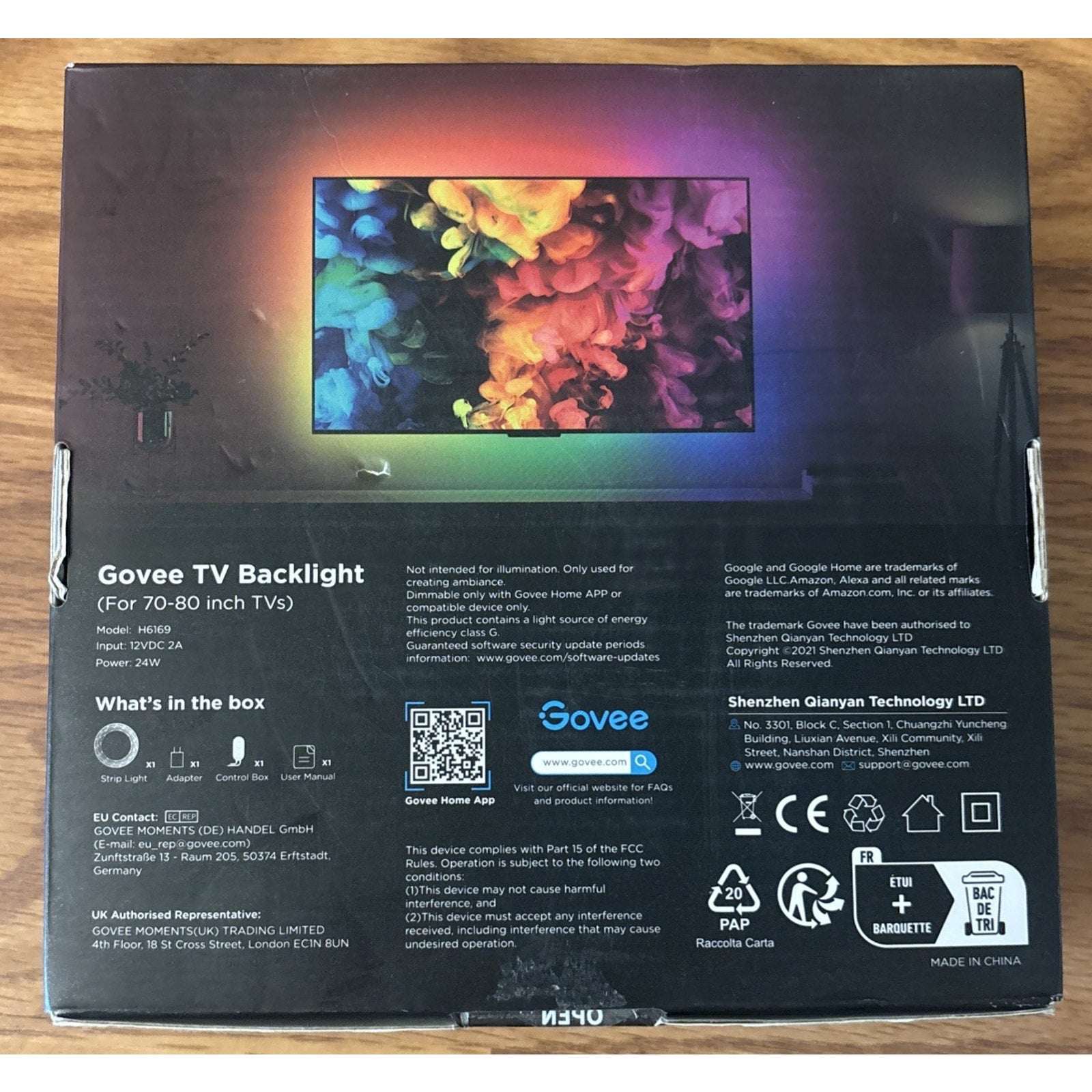 Govee RGBIC TV LED Backlight for 70-80 inch TVs App & Voice Control, Music Sync