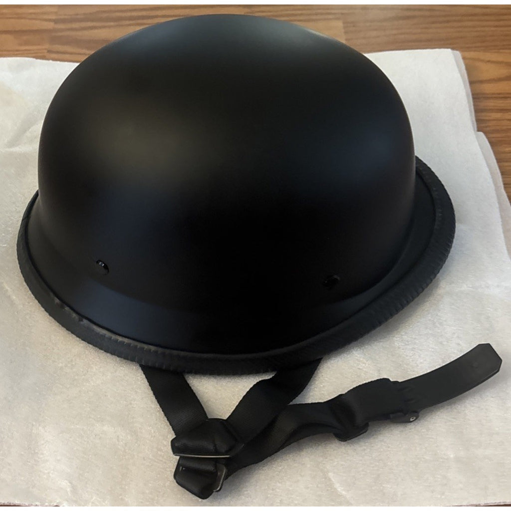 German Style Motorcycle Half Helmet Open Face Retro XL Matte Black DOT Approved