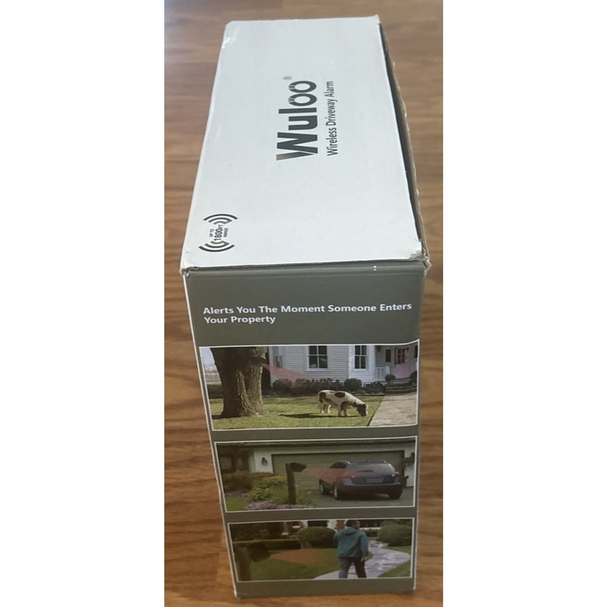 Wuloo 1800ft Solar Driveway Alarm Wireless Weatherproof Motion Sensor 1R/4Sensor