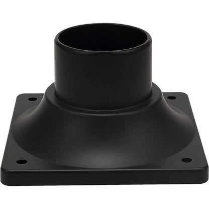 LIT-PaTH Outdoor Post Light Mounting Base 2-Pack Matte Black For Wet Locations