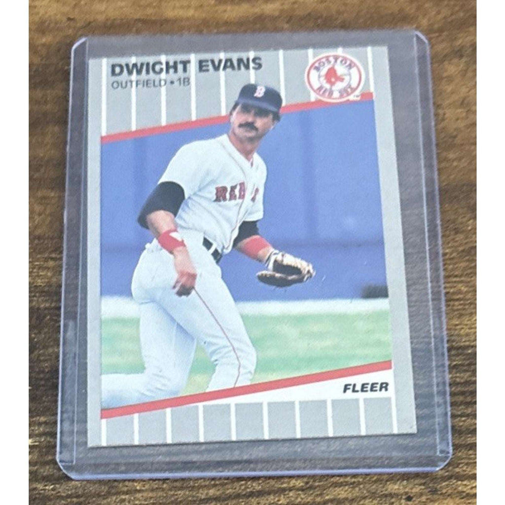 1989 FLEER #87 DWIGHT EVANS - Boston RED SOX - Pack to Sleeve - MLB Baseball