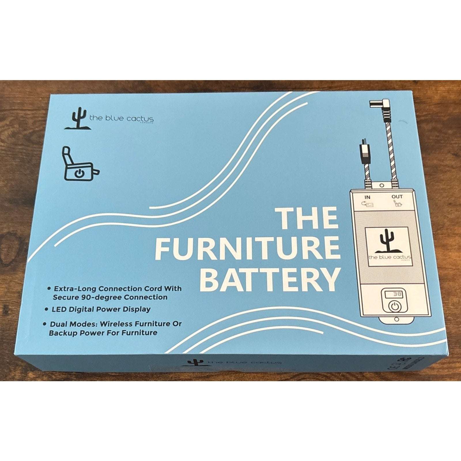 The Blue Cactus Universal Furniture Battery Pack LCD Display Dual Modes Wireless