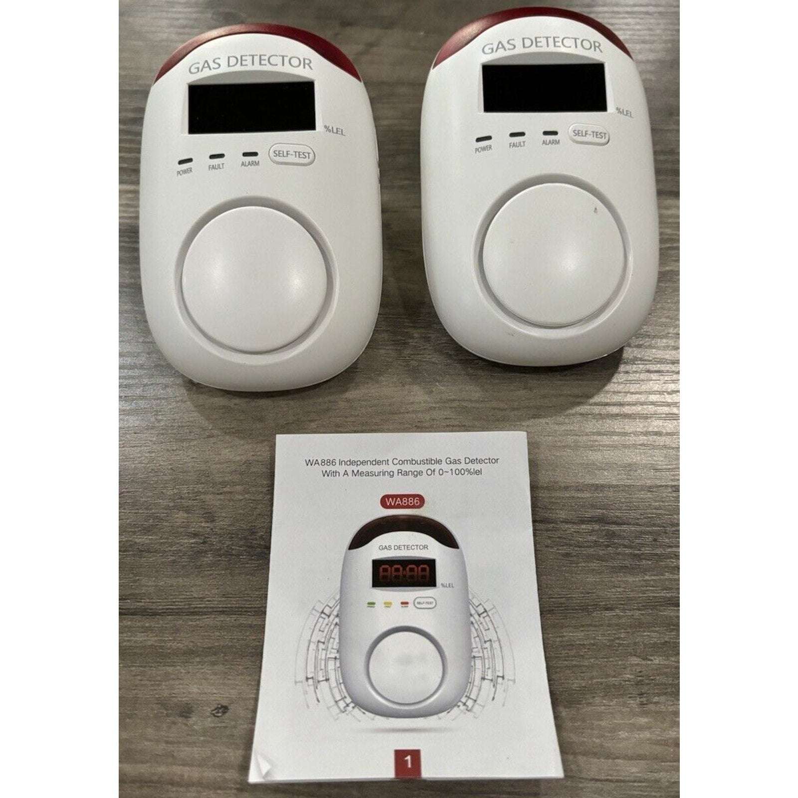 Colorwell WA886 Natural Gas Detector Plug-in Propane Gas Home RV Detector 2-Pack