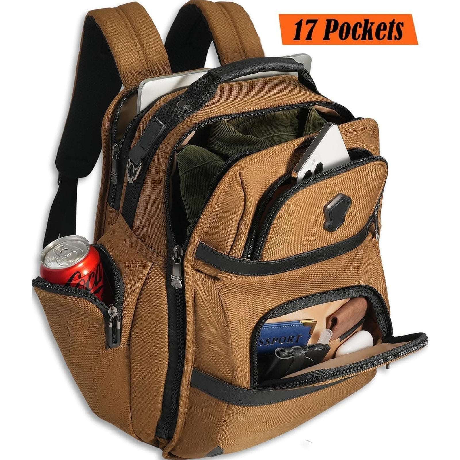 WELKINLAND 24H Work Backpack 28L, 17-Pockets, Durable & Professional, 16" Laptop
