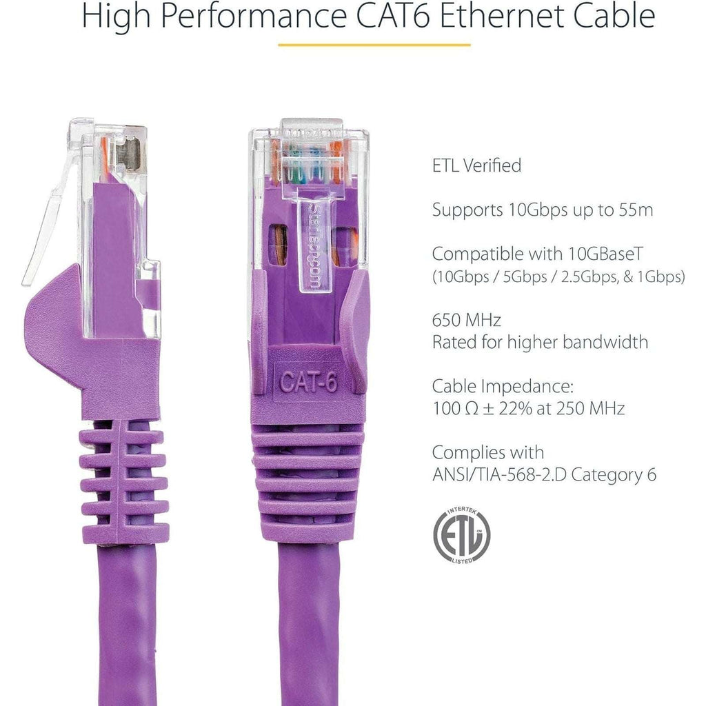 4 Pack StarTech Cat6 Ethernet Network Patch Cable 14ft RJ45 Snagless N6PATCH14PL