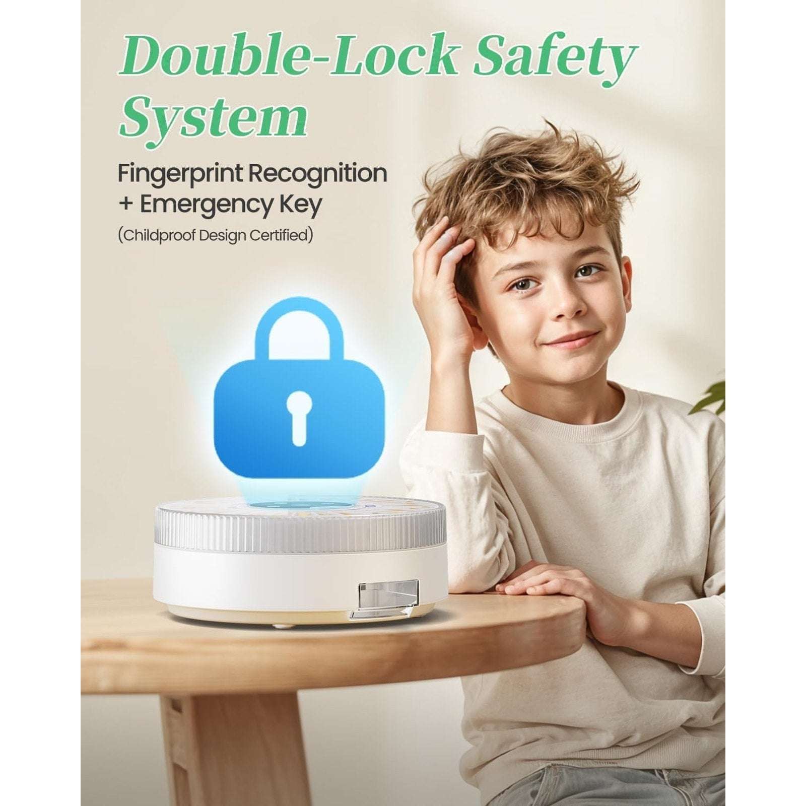 2025 Bluetooth Smart Pill Dispenser 31-Slots, Fingerprint & Mechanical Dual Lock