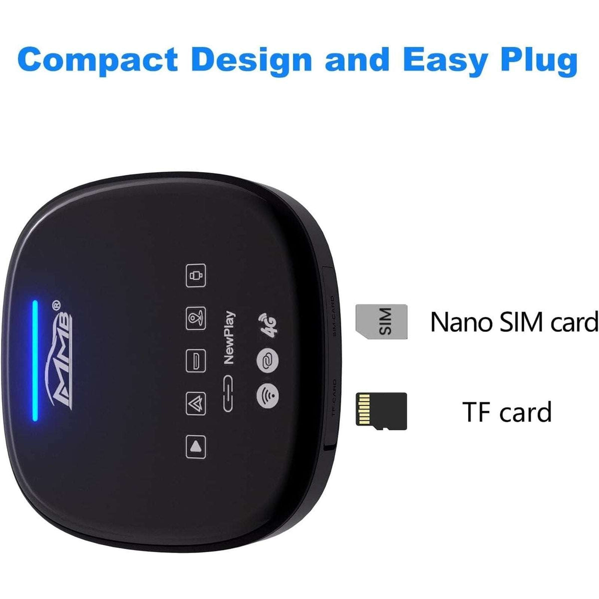MMB MAX Android Wireless CarPlay 4G/Wifi/BT 8Core 4+64GB Multimedia Ai Video Box