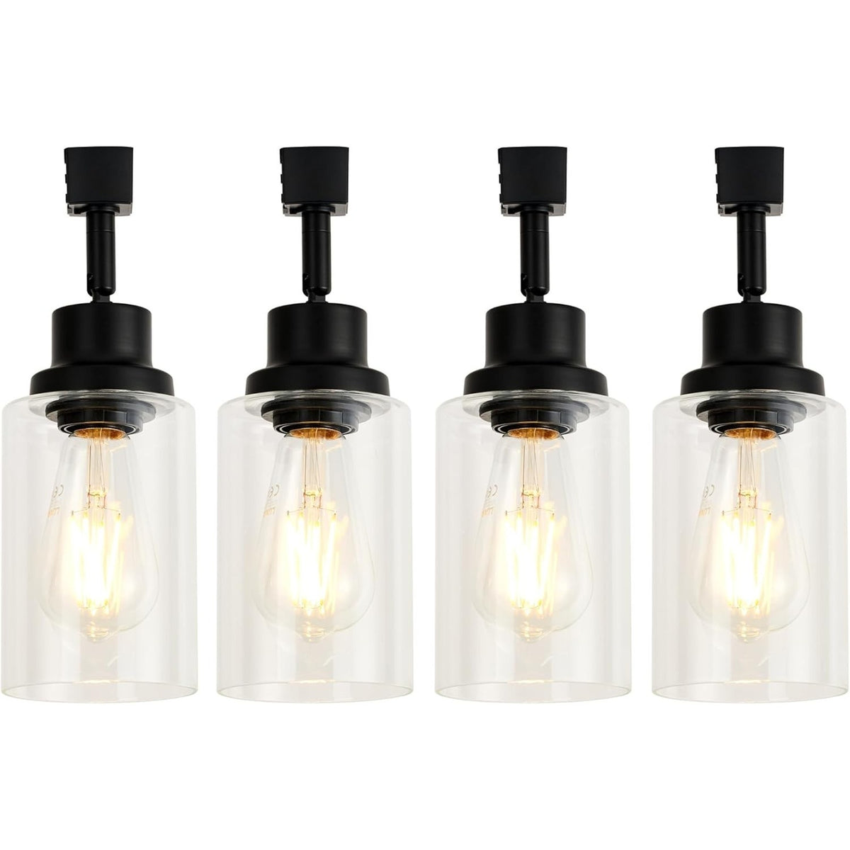 4 Pack H Track Lighting Heads E26 Track Light Heads Modern Glass Pendant Lights