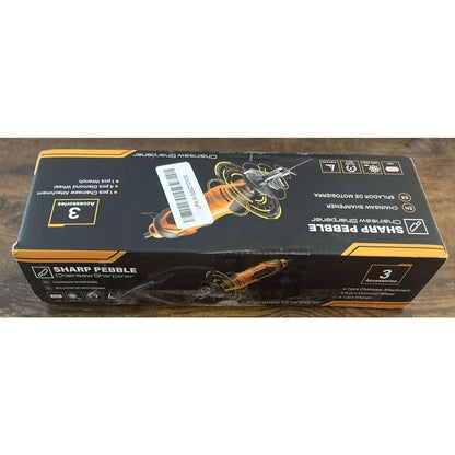 135W Sharp Pebble Electric Chainsaw Sharpener Kit 4PC Diamond Wheel Angle Guide