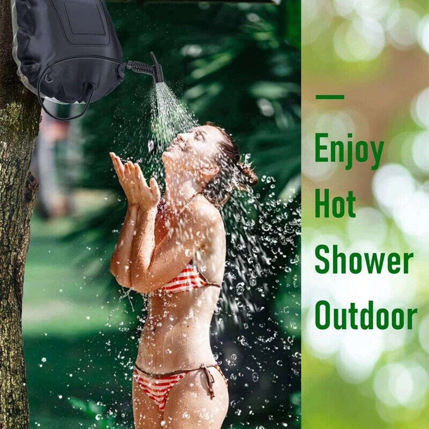 Tadomoe Portable Shower 5 Gallon Quick Solar Heating Camping Shower Camping Pets