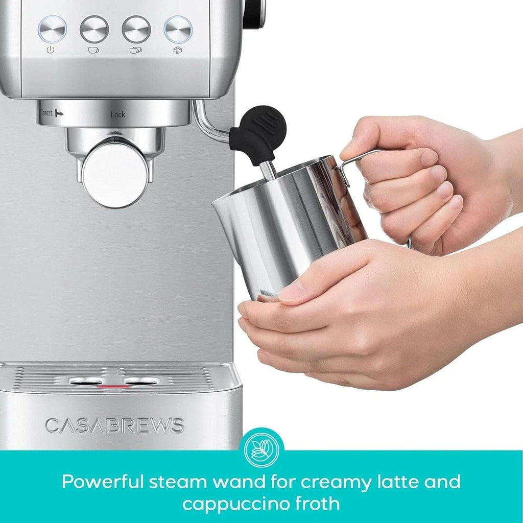 CASABREWS 3700 Essential Espresso Machine 20 Bar Stainless Steel w Steam Frother