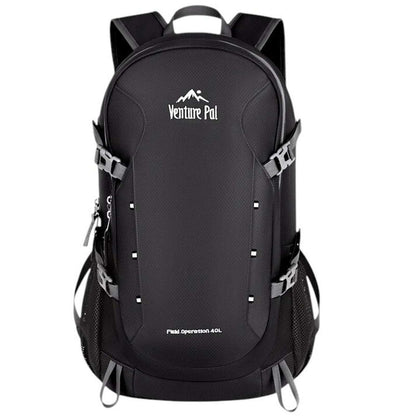 HIKING BACKPACK Lightweight Travel Daypack Black 40L VENTURE PAL Field Operation