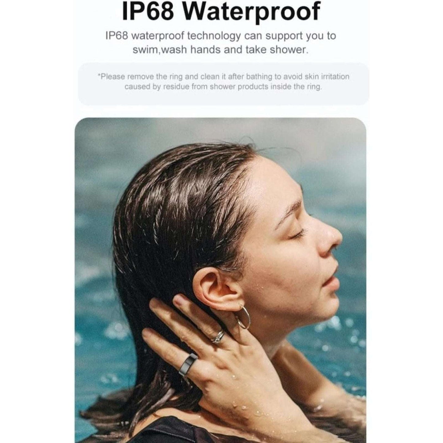 Smart Ring 3 w/ Charging Case Health Sleep Tracker w APP Waterproof Size 10 GOLD