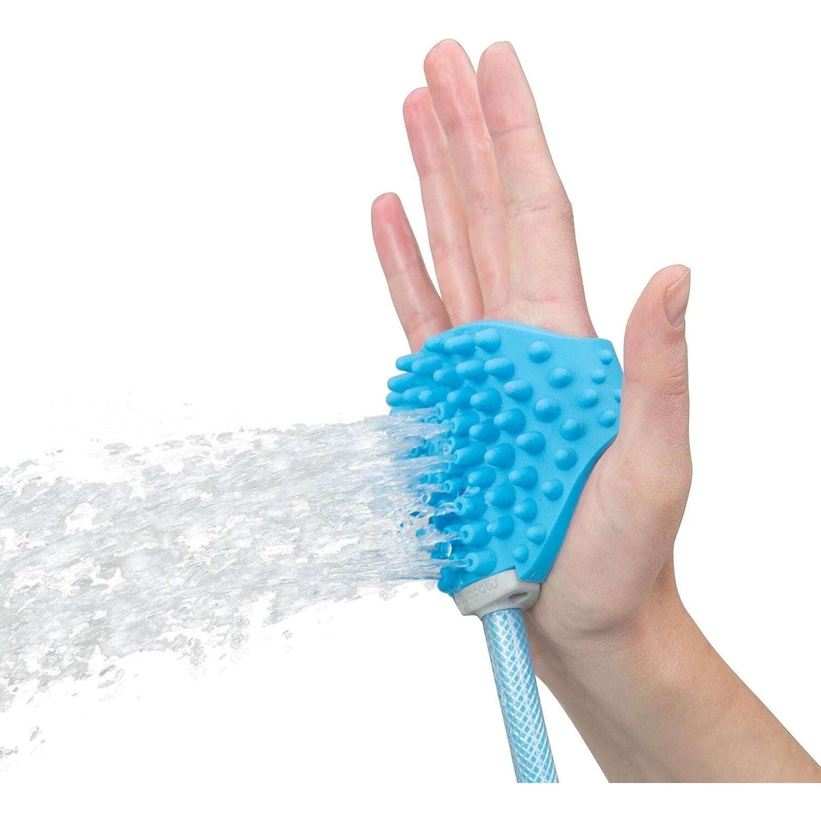 AQUAPAW Dog Grooming Tool Sprayer & Scrubber Use w/ Shower or Outside Water Hose