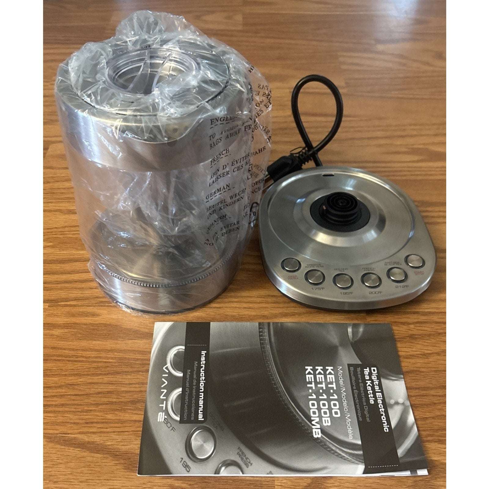 VIANTE Digital Electric Tea Kettle Infuser Temperature Control Keep Warm KET-100