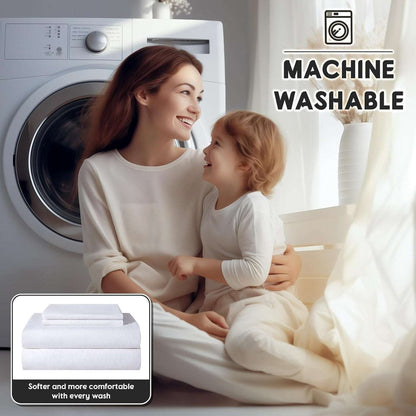 100% French Pure Linen Sheet Set Deep Pockets Queen Size Breathable & Cooling