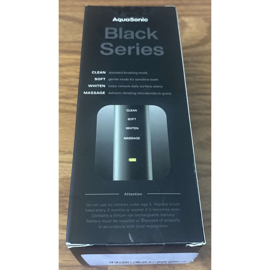Aquasonic Black Series Electric Toothbrush Ultra Whitening + Case, 8 Heads ADA