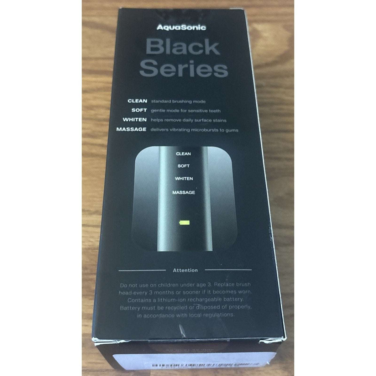 Aquasonic Black Series Electric Toothbrush Ultra Whitening + Case, 8 Heads ADA